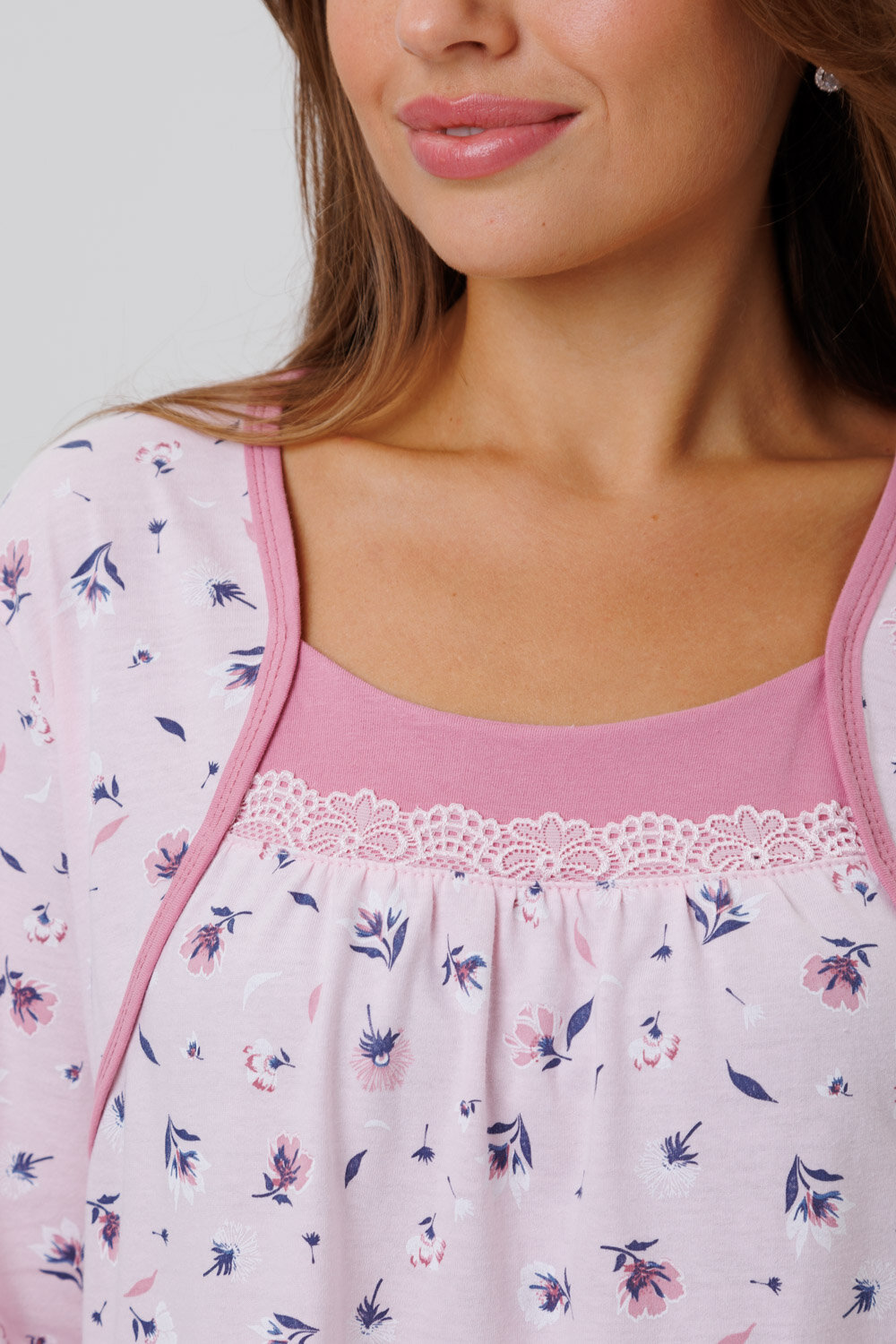 Женская ночная сорочка Modellini 1693/2 розовая, р.54 - фотография № 7