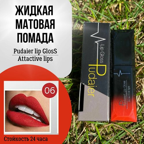 Жидкая матовая губная помада Pudaier lip Gloss Attactive lips