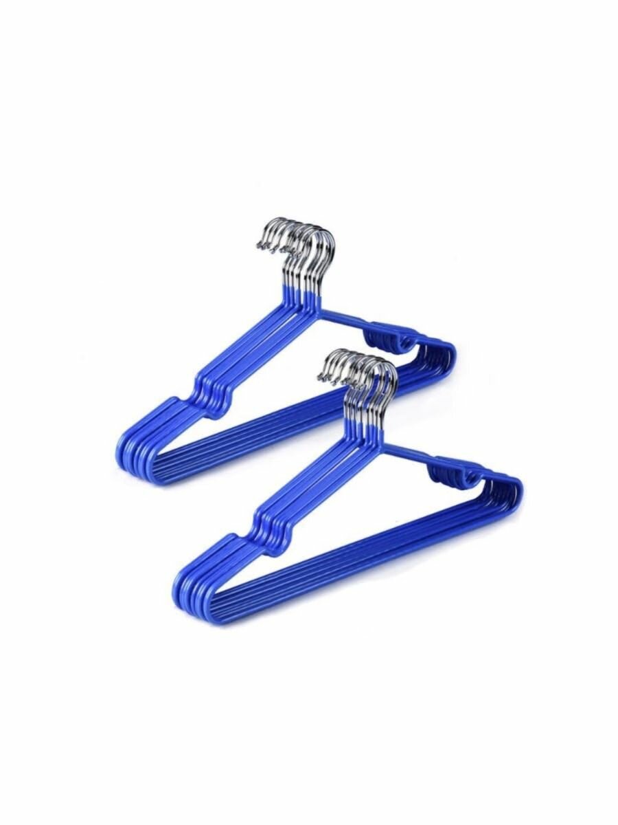 Вешалка-плечики для одежды Qinsu Hanger, набор 10 шт. 378-97 синий - фотография № 2