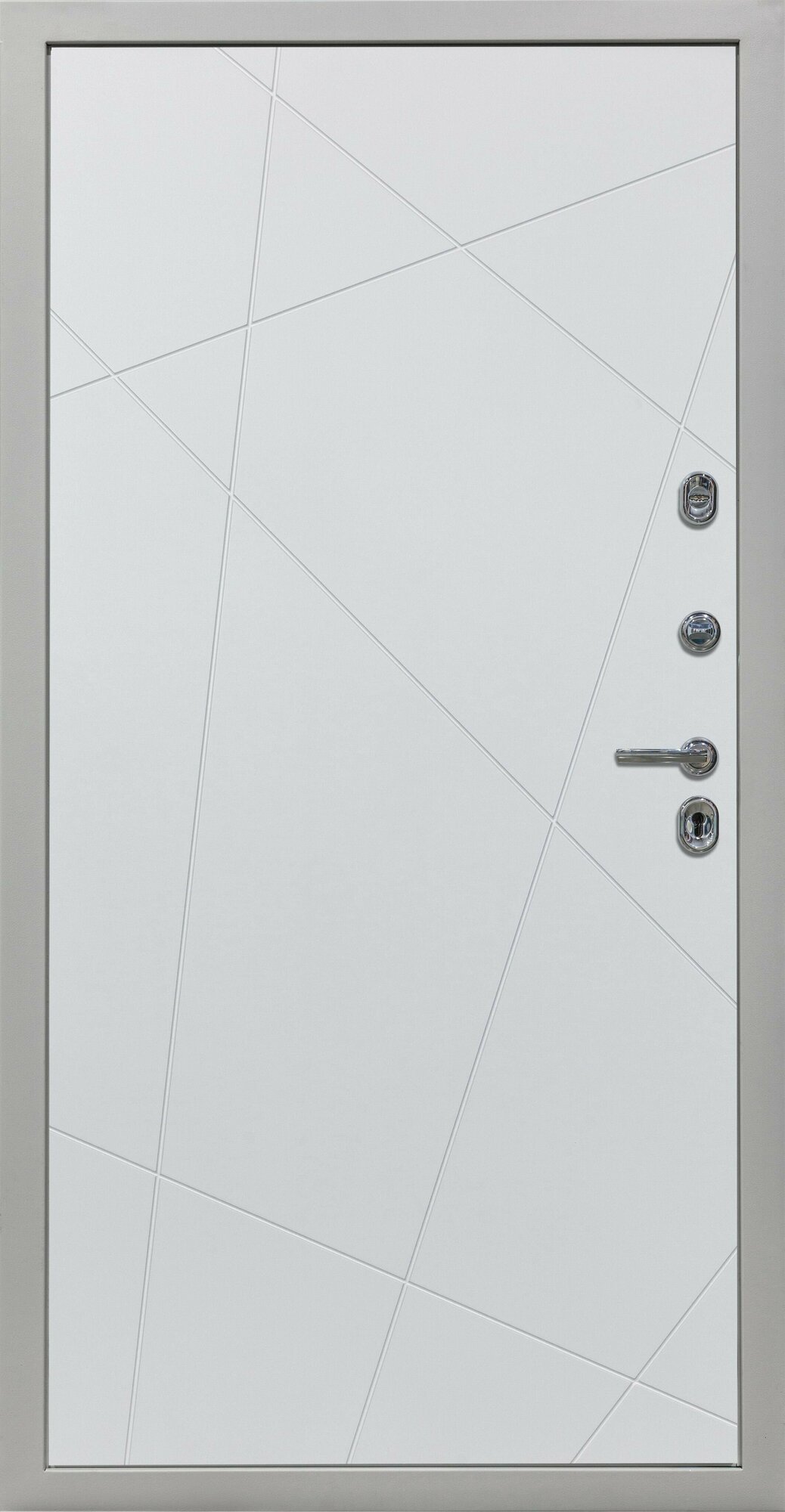 Входная дверь МХ-9 2050х960 Левая Альберо браш грей - Д11 Белый софт УТ-00080491 - фотография № 3