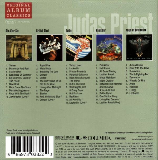 Judas Priest - Original Album Classics CD Медиа - фото №2