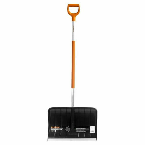 Плантик Шов Скрепер полипропилен с деревянной ручкой 545х365 мм / Plantic Snow Скрепер полипропилен с деревянной ручкой 545х365 мм оранжевый