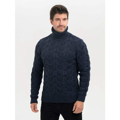 Свитер Pulltonic, шерсть, размер 58, синий