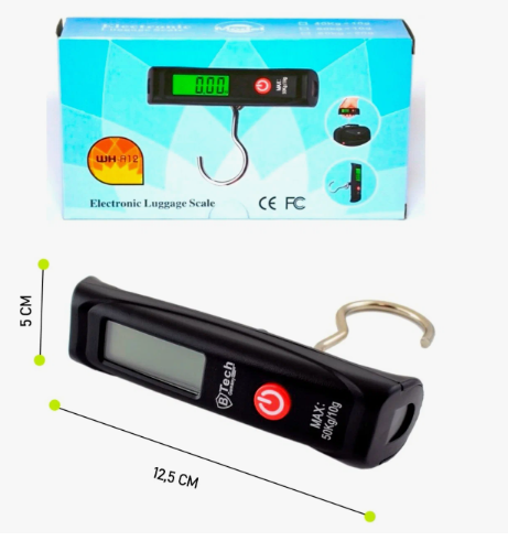 Весы ручные электронные до 50 кг, весы безмен WH-A12 - фотография № 3