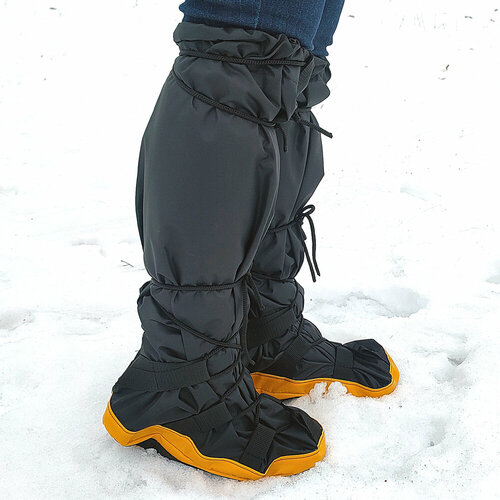 Бахилы зимние для снега PRO-4x4 размер 36-38 чёрные (2шт)