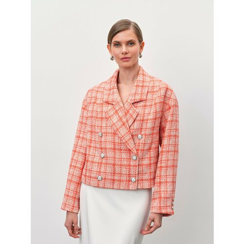 Пиджак ANNA PEKUN, силуэт прямой, размер M, оранжевый