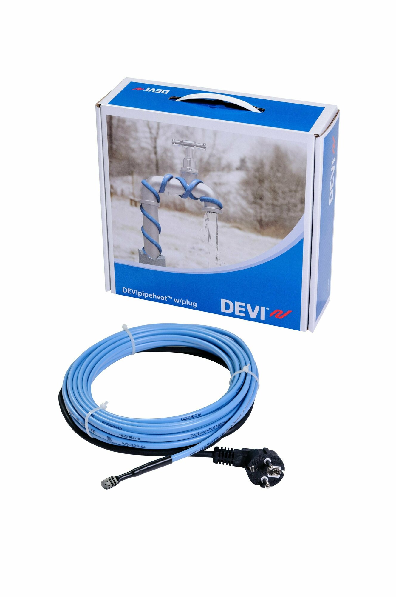 Нагревательный кабель DEVIpipeheat DPH-10 с вилкой 8 м 80 Вт при +10C - фотография № 4
