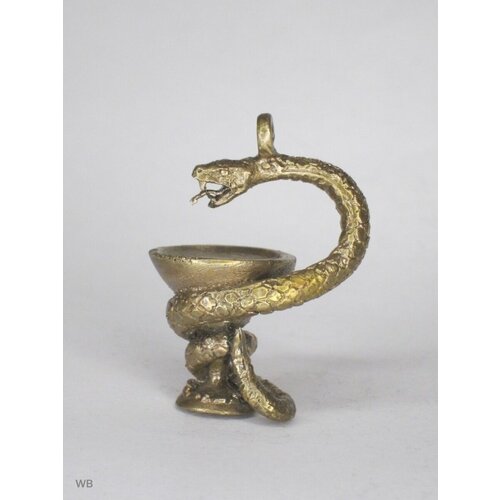 Брелок медицинская змея, матовая фактура, Toyota, коричневый