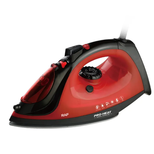 Профессиональный электрический паровой утюг RAF R-1245 1800 Вт для одежды с антипригарной подошвой и функцией самоочистки красный 339000₽