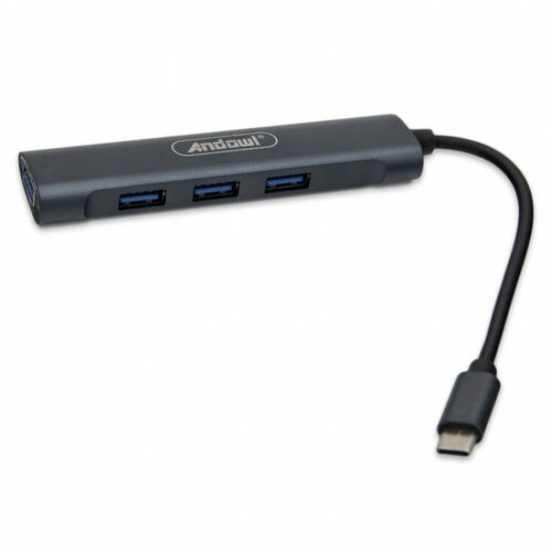 Переходник для Macbook USB Type-C хаб 4 USB 30 Темный графит 69000₽