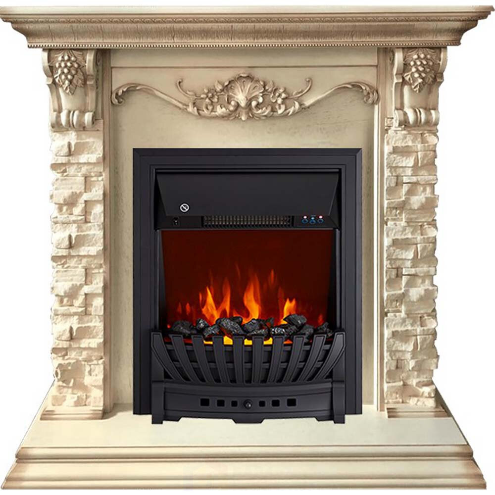 фото Каминокомплект Royal Flame Adriana - Cлоновая кость с очагом Aspen Black