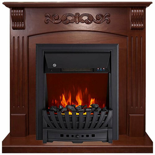 Каминокомплект Royal Flame Sorrento угловой - Орех с очагом Aspen Black электрокамин royal flame aspen black