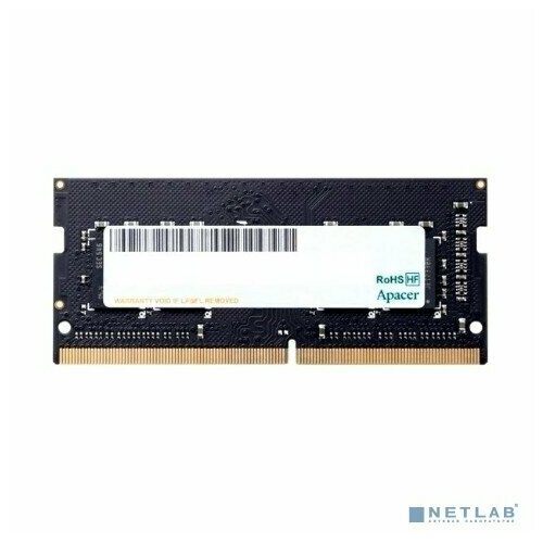 Apacer Модуль памяти Apacer DDR4 8GB 3200MHz SO-DIMM (PC4-25600) CL22 1.2V (Retail) 1024*8 3 years (AS08GGB32CSYBGH/ES.08G21. GSH) Черный