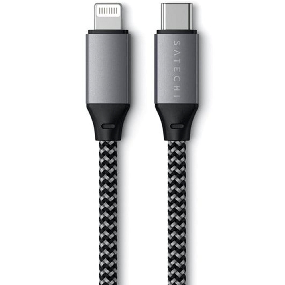 Кабель Satechi USB-C to Lightning MFI Cable (0.25м) для зарядки и передачи данных, Серый, ST-TCL10M - фото №5