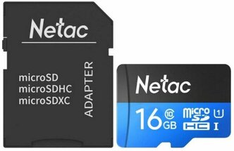 Карта памяти microSD 16 ГБ Netac Class 10 Standard ( NT02P500STN-016G-R )