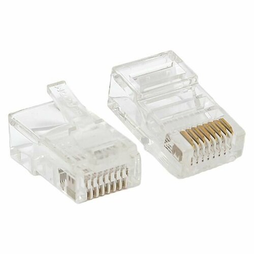 Коннектор RJ45 (8P8C) кат.5E неэкранир. TERACOM универс. (уп.10шт) EKF TRC-PLUG-5EUTP-10 коннектор rj45 8p8c кат 5e неэкранир 30мкд универс уп 50шт teracom pro ekf trp plug 5eutp 50