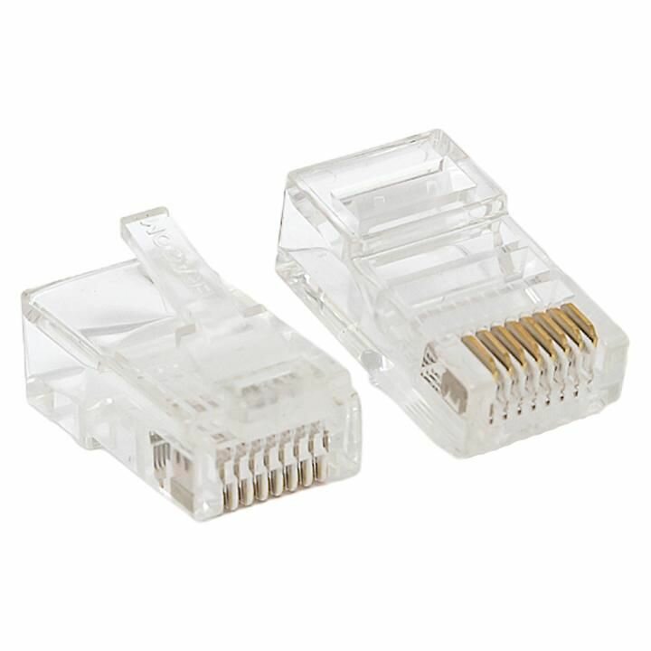 фото Коннектор RJ45 (8P8C) кат.5E неэкранир. TERACOM универс. (уп.10шт) EKF TRC-PLUG-5EUTP-10