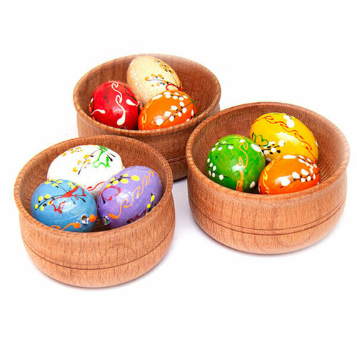 Мини писанки пасхальные яйца в тарелочке 6 х 7 см