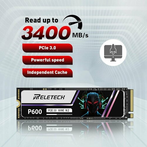 Reletech P600 M2 PCle SSD 512GB 1тб 2тб 2280 3400 МБ/с Внутренний твердотельный жесткий диск Жесткий диск Ноутбук Настольный компьютер
