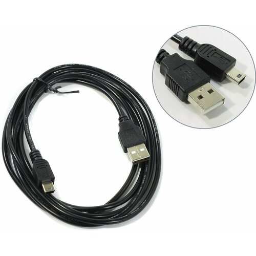 Exegate Кабель USB2.0 соединительный USB A-miniB ExeGate EX-CC-USB2-AMminiBM5P-1.8 (1.8м) (oem) кабель удлинительный defender usb02 06 usb2 0 a usb2 0 a 1 8м белый