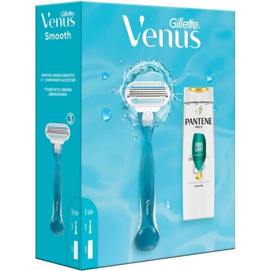 Подарочный набор Venus Smooth (бритва + шампунь Pantene)