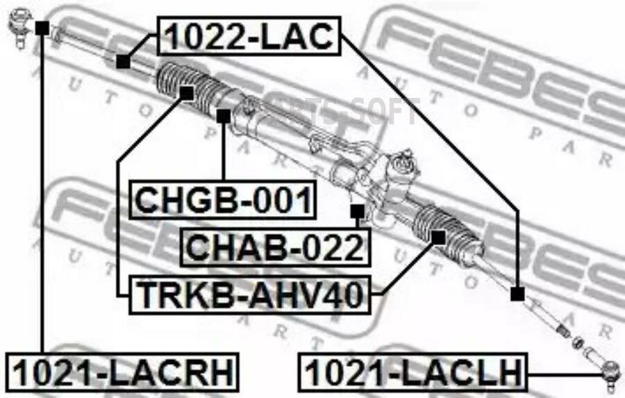 FEBEST CHAB-022 втулка рулевой рейки CHEVROLET LACETTI/OPTRA (J200) 2003-2008