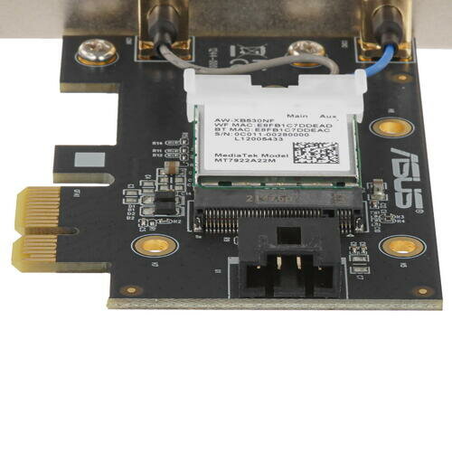 Оборудование беспроводных сетей ASUS PCE-AXE5400//WIFI 802.11ax, 2402 + 574Mbpsб PCI-E Adapter, 2 антенны; 90IG07I0-ME0B10 (PCE-AXE5400) - фото №12