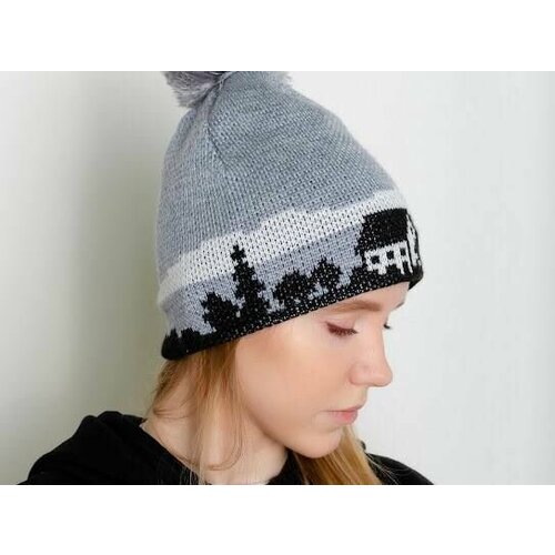 фото Шапка , размер 52-57, серый matin a paris