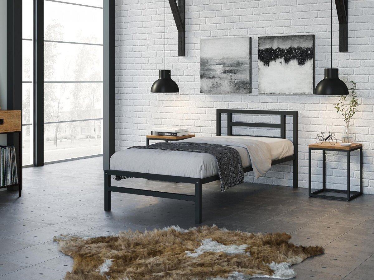 Односпальная кровать Титан 90 Серый