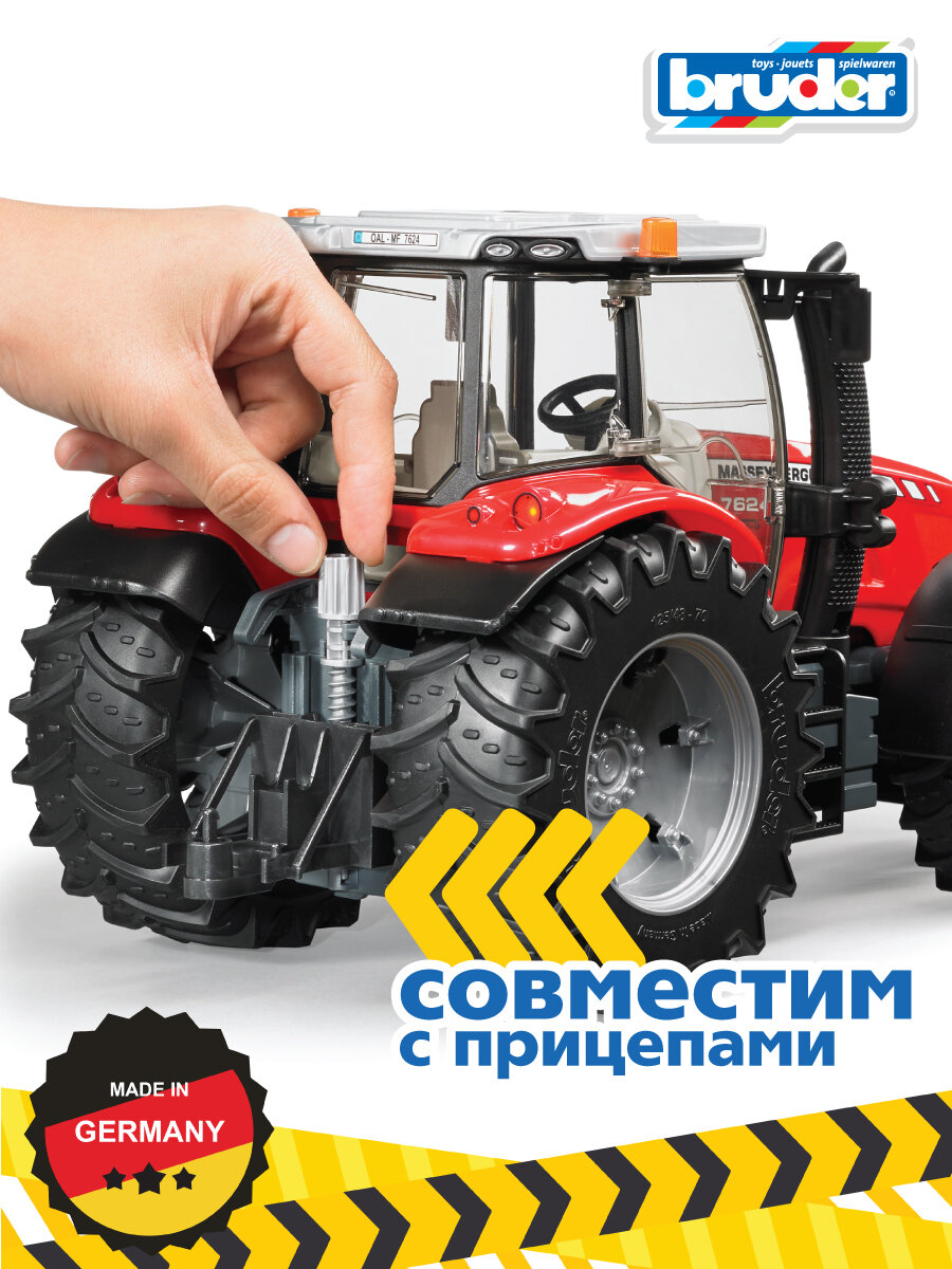 BRUDER Трактор Massey Ferguson 7600 (разноцветный) - фото №10