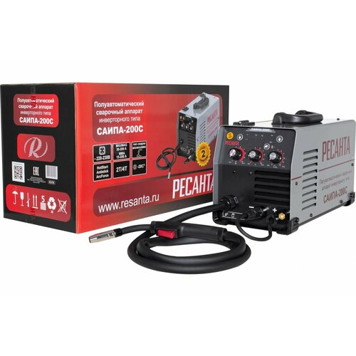Сварочный полуавтомат Ресанта САИПА-200C 4 в 1 ММА MIG MAG FLUX 200 А ПВ - 70 1268100₽
