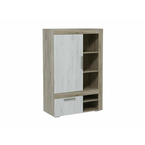 Комплект мебели в спальню Шкаф комбинированный низкий Ольга-19 от Фант-Мебель Дуб крафт серыйДуб крафт белый 7980₽