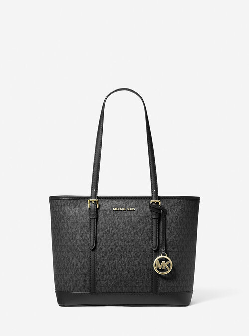 Сумка тоут MICHAEL KORS, фактура зернистая, черный