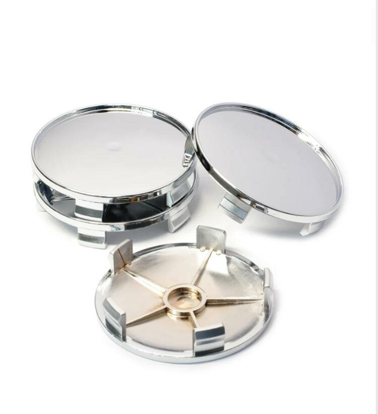 Колпачки заглушки для дисков 68/64/10 хром 4 шт