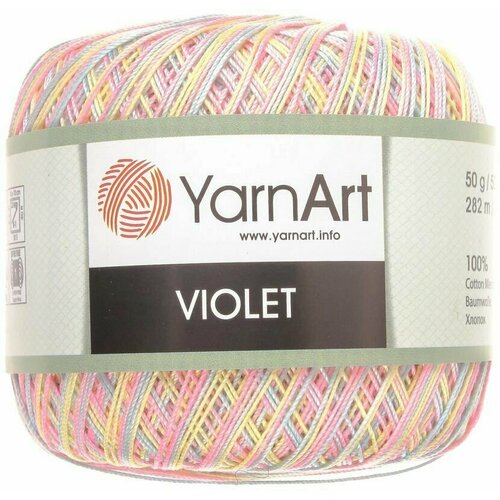 Пряжа YarnArt Violet Melange 100%мерсеризованный хлопок, 282м, 50г