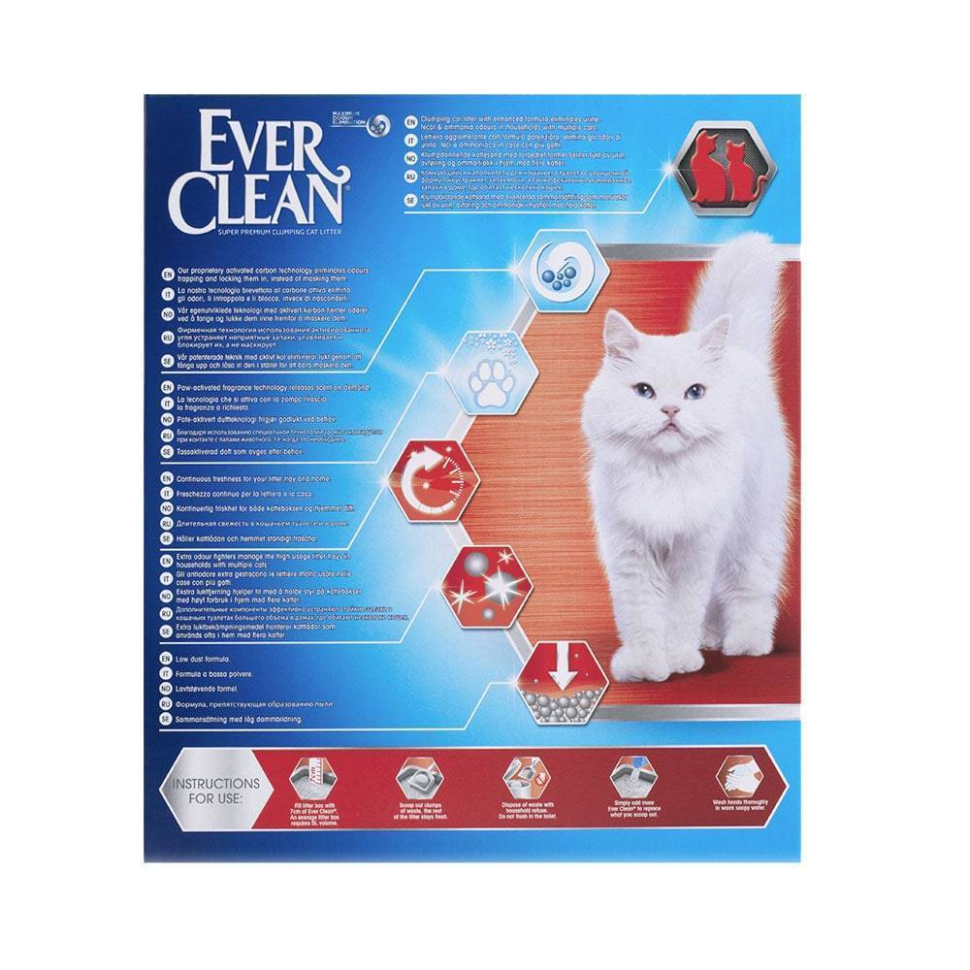 EVER CLEAN "Multiple Cat" Комкующийся наполнитель для нескольких кошек 6 кг - фотография № 10