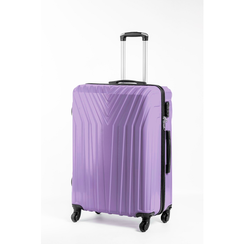 Чемодан , ABS-пластик, износостойкий, 95 л, размер L+, фиолетовый