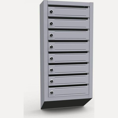 Изображение товара Почтовый ящик Святогор ЯПР-08 внутренний монтаж, стальная конструкция, серый, много секционная, для многоквартирного