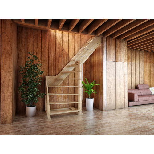 Лестница деревянная 90гр, универсальная, ЛС-92