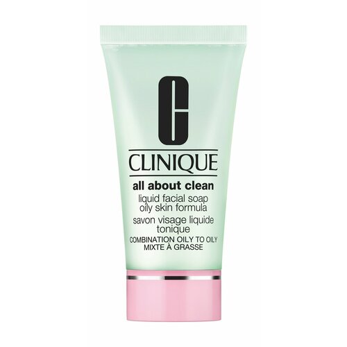 Сильнодействующее жидкое гель-мыло для жирной кожи лица Clinique All About Clean Liquid Facial Soap - Oily Skin Formula Travel Size 30 мл .