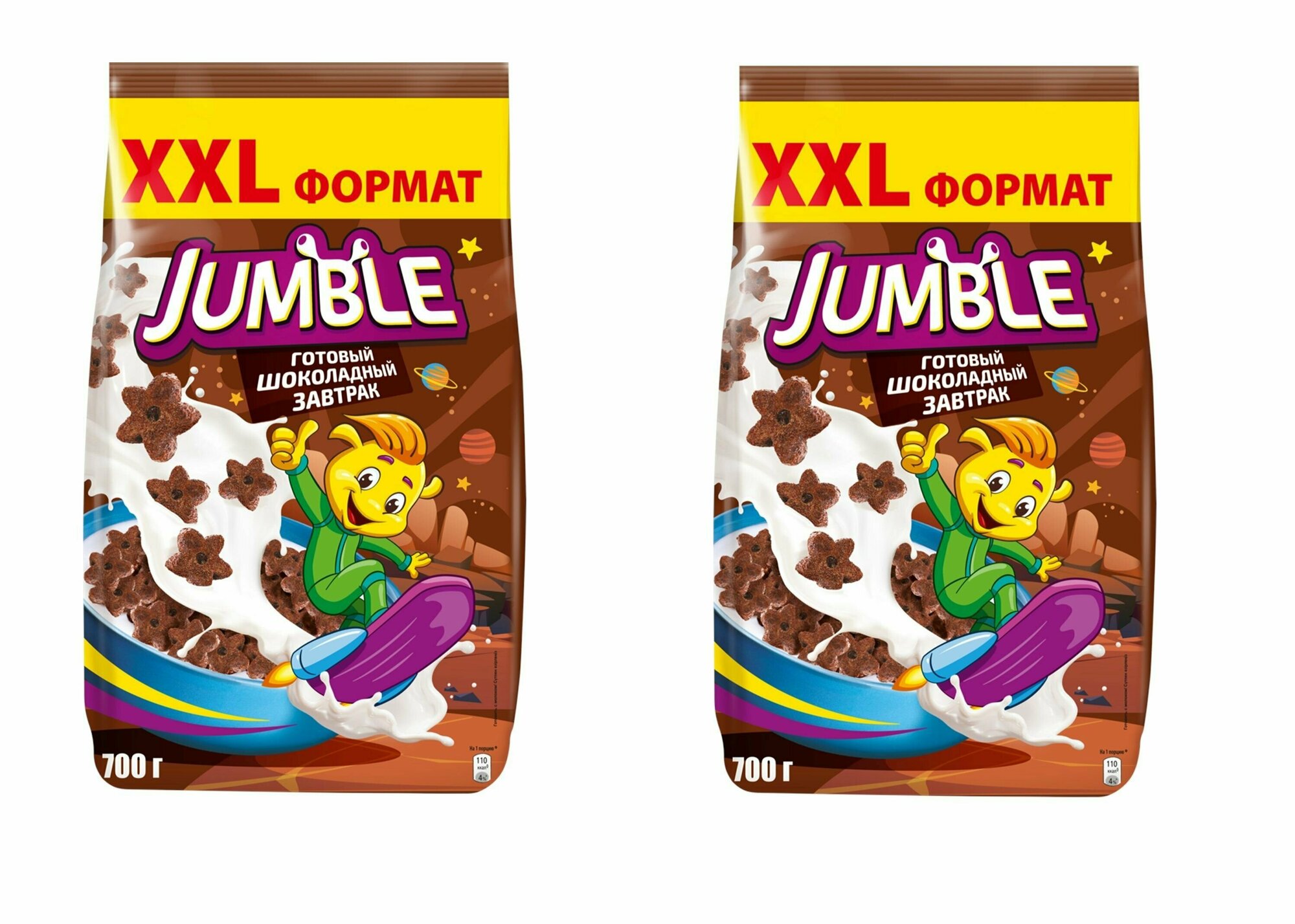 Готовый завтрак шоколадные звездочки "Nestle JUMBLE " 700 г 2 шт - фотография № 1