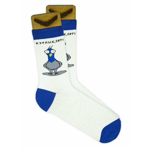 Носки BOOOMERANGS, размер 34-39, белый носки booomerangs размер 34 39 белый синий