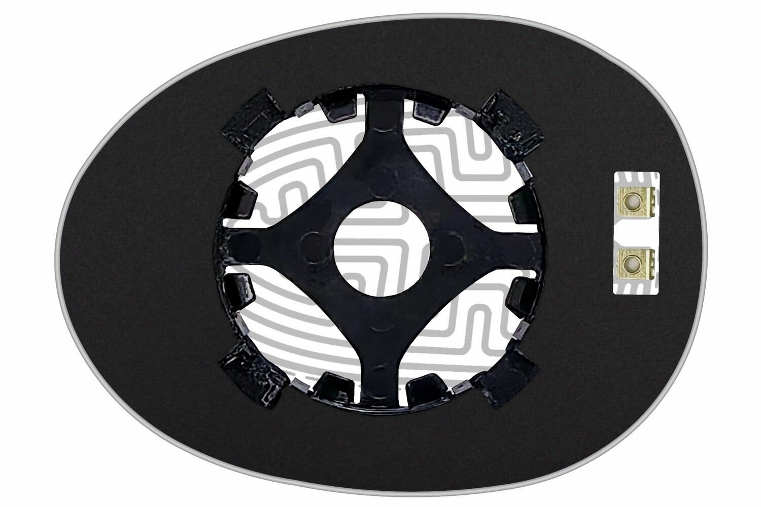 Элемент зеркала PEUGEOT 107 c 2005 по 2014 правый асферический c обогревом 72170500