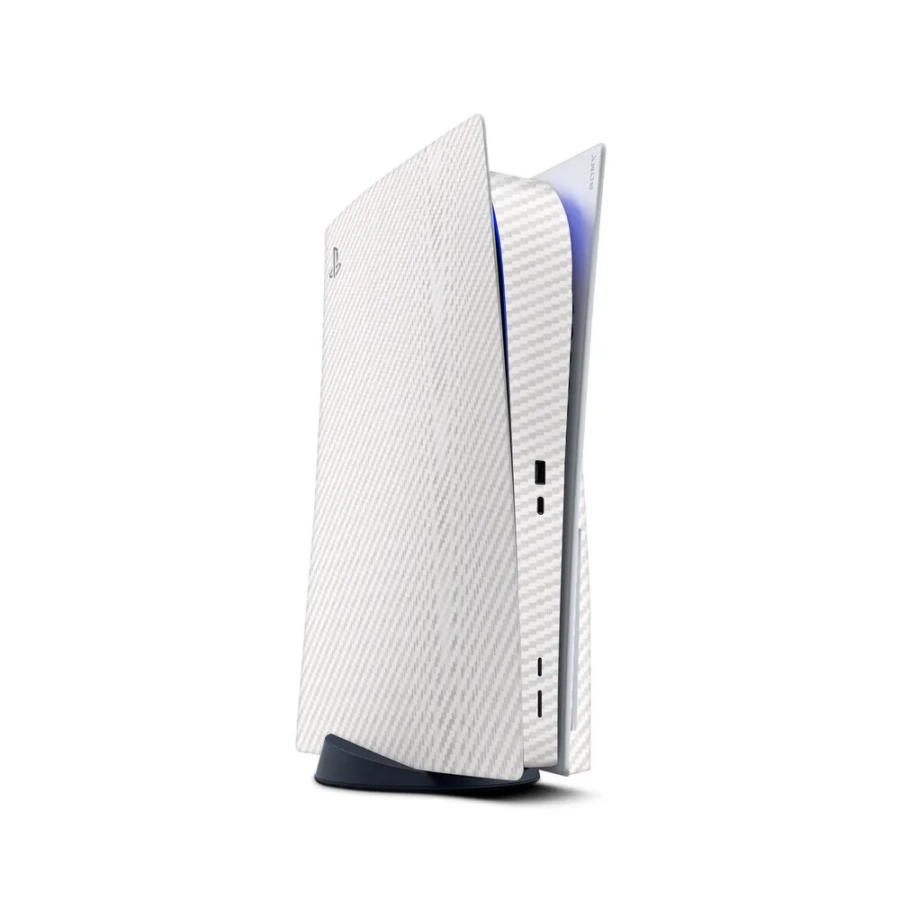 Защитная наклейка для Sony Playstation 5 "Белый карбон 3D"