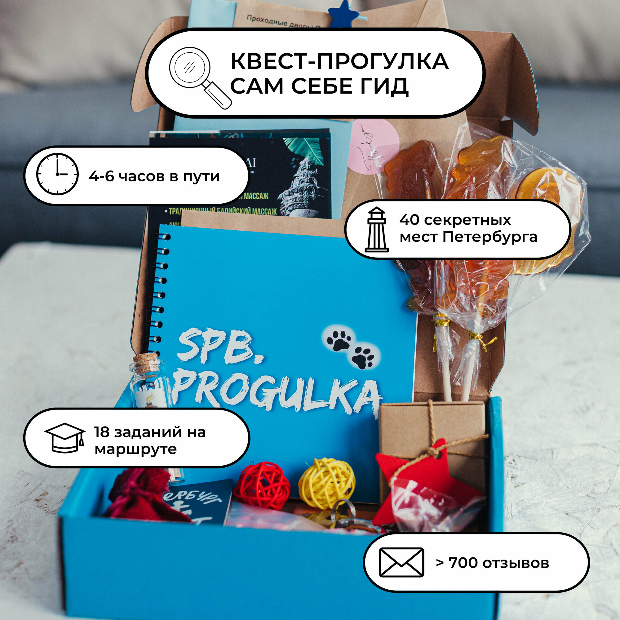 Подарочный набор Spbprogulka экскурсия маршрут по Петербургу