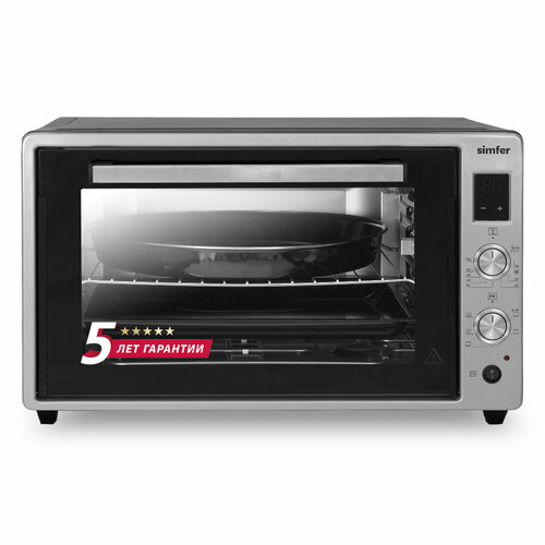 Мини-печь Simfer M7071 6 режимов конвекция двойное стекло цифровой дисплей цвет серый 1849000₽