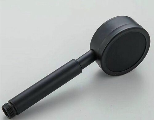 Изображение товара Лейка для душа черная из нержавеющей стали, круглая насадка на душ с эффектом тропического дождя