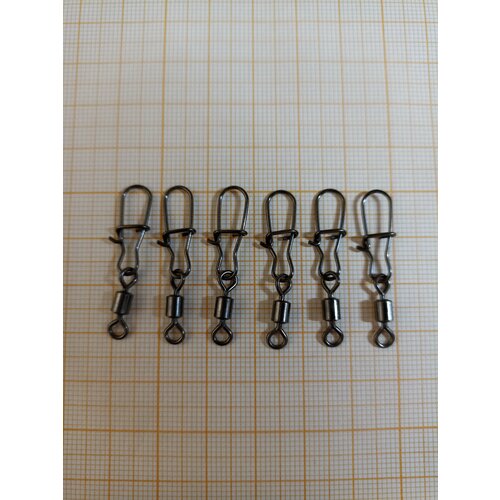 Карабин с вертлюгом рыболовные Fishing swivels 6шт 30кг CR003 # 3 size застержка с вертлюгом рыболовная карабин для рыбалки с вертлюжком n10 20 шт