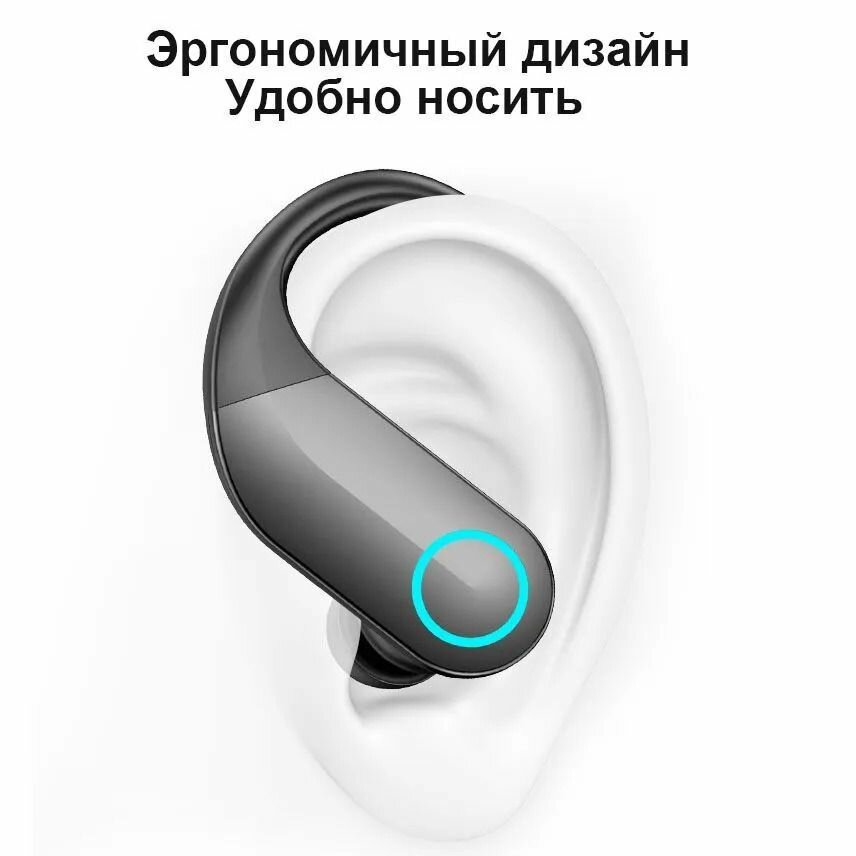 Наушники спортивные беспроводные с заушным креплением G37 Bluetooth-гарниура с сенсорным управлением с защитой от дождя и пота