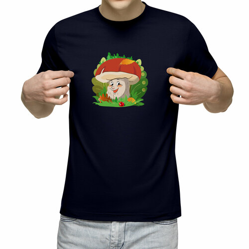 Футболка Us Basic, размер M, синий мужская футболка гриб в сомбреро с маракасами танцующий гриб m зеленый